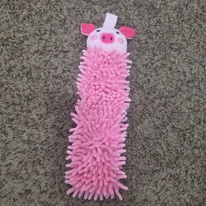 Norwex Kids Pet-To-Dry Pig Hand Towel Pink Chenille Microfiber BacLock 20901